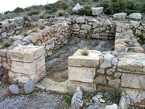 Anemospilia: the central room from the north