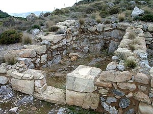 Anemospilia: the east room from the north