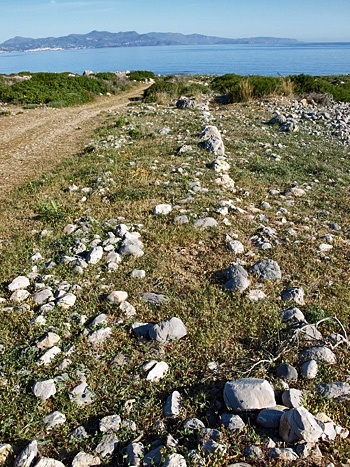 Gournia harbour: street leading to the town