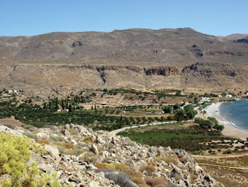 Zakros: the palace viewed from the hills